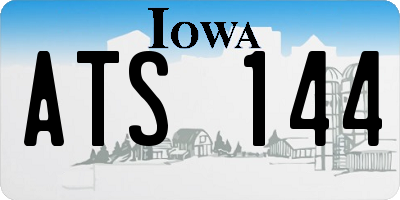 IA license plate ATS144