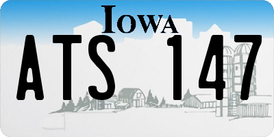IA license plate ATS147