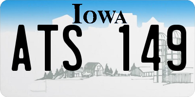 IA license plate ATS149