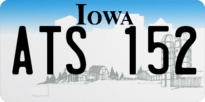 IA license plate ATS152