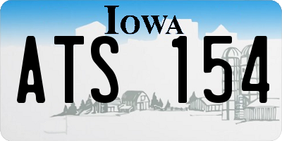 IA license plate ATS154