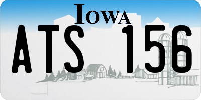IA license plate ATS156