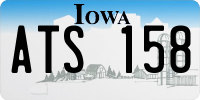 IA license plate ATS158