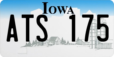 IA license plate ATS175