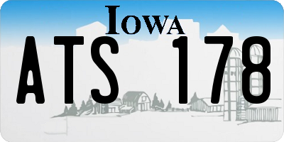 IA license plate ATS178
