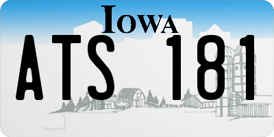 IA license plate ATS181