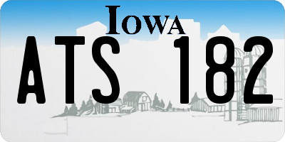 IA license plate ATS182