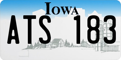IA license plate ATS183