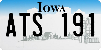 IA license plate ATS191