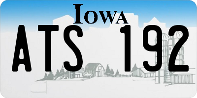 IA license plate ATS192