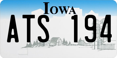 IA license plate ATS194