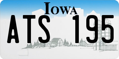 IA license plate ATS195