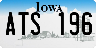 IA license plate ATS196
