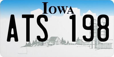 IA license plate ATS198