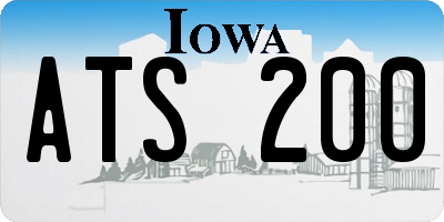 IA license plate ATS200