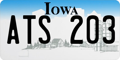 IA license plate ATS203