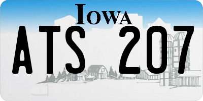 IA license plate ATS207