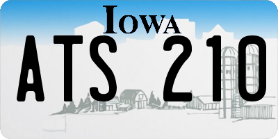 IA license plate ATS210