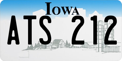IA license plate ATS212