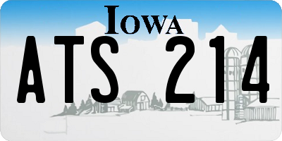 IA license plate ATS214