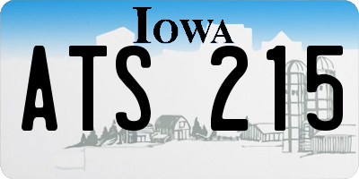 IA license plate ATS215