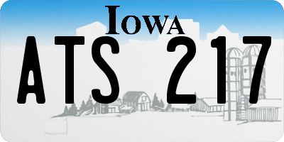IA license plate ATS217