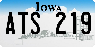 IA license plate ATS219