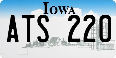 IA license plate ATS220