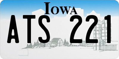 IA license plate ATS221