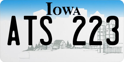 IA license plate ATS223