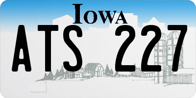 IA license plate ATS227