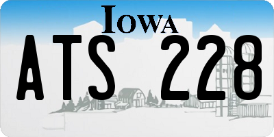 IA license plate ATS228