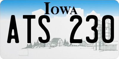 IA license plate ATS230
