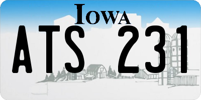 IA license plate ATS231