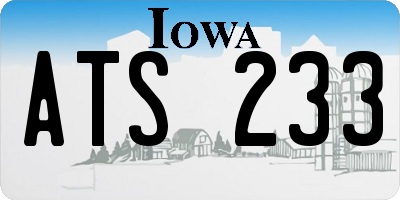 IA license plate ATS233