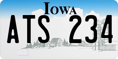 IA license plate ATS234