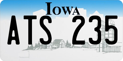 IA license plate ATS235
