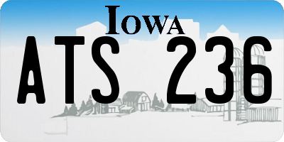 IA license plate ATS236