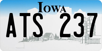 IA license plate ATS237