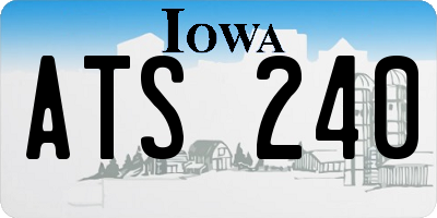 IA license plate ATS240