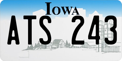 IA license plate ATS243
