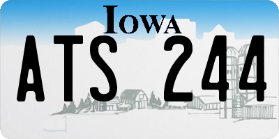 IA license plate ATS244