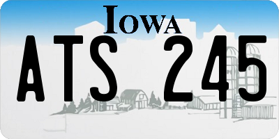 IA license plate ATS245