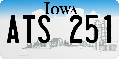 IA license plate ATS251