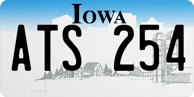IA license plate ATS254