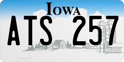 IA license plate ATS257