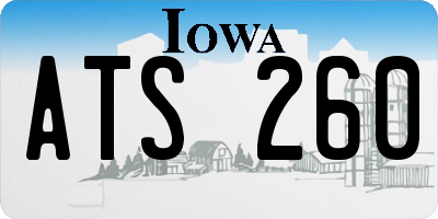 IA license plate ATS260