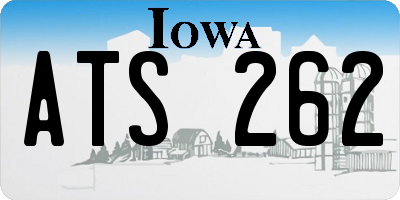 IA license plate ATS262