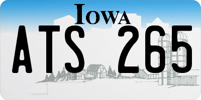 IA license plate ATS265