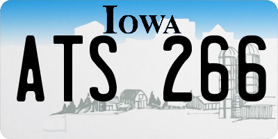 IA license plate ATS266